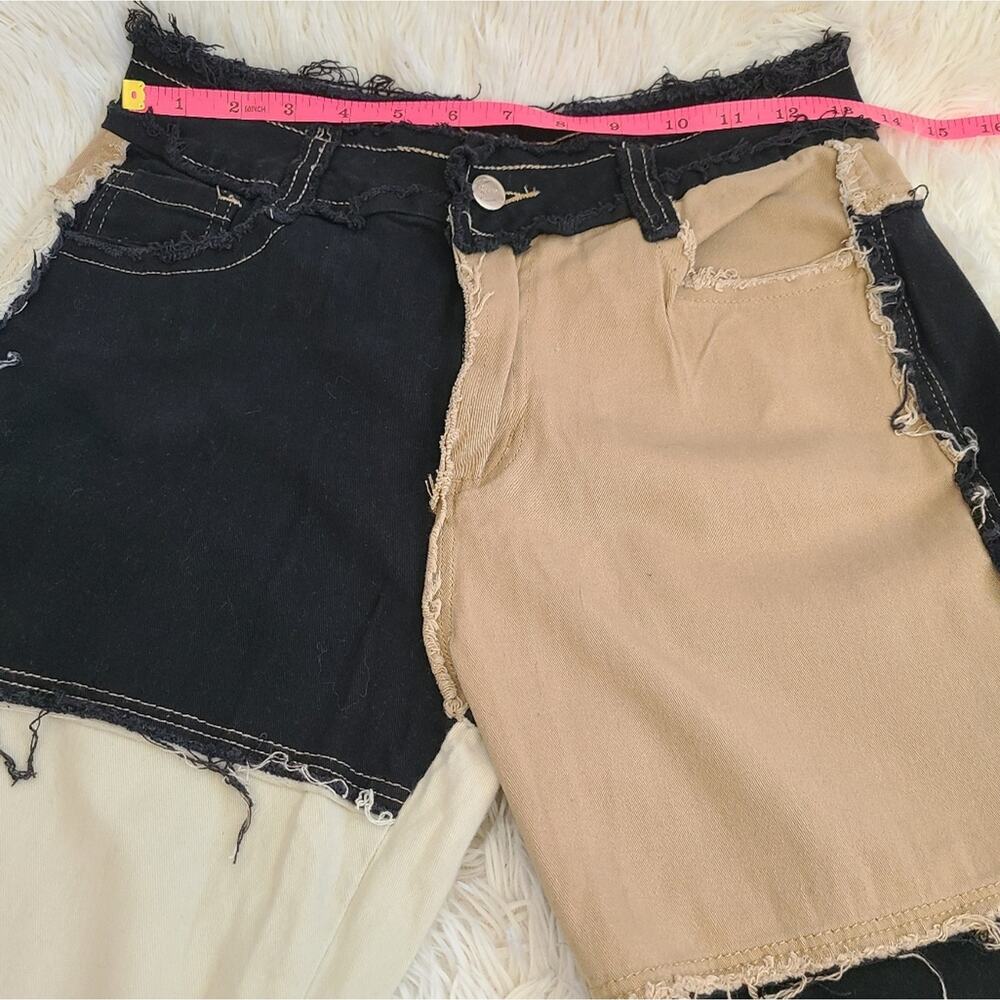 N/C Women's Color Block Patchwork Stretch Casual Trousers Size M - Picture 8 of 10